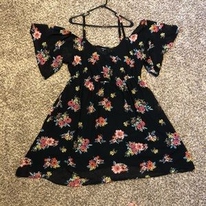 Torrid size 2 cold shoulder floral print dress